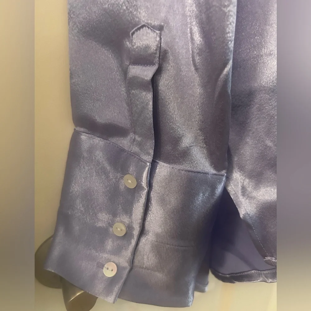 Free People Lavender Satin Blouse - Picture 4 of 6